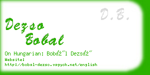 dezso bobal business card